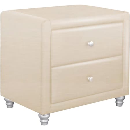 Camden Isle Upholstered 2 Drawer Nightstand, Beige - 20 x 21 x 19 in. 86957